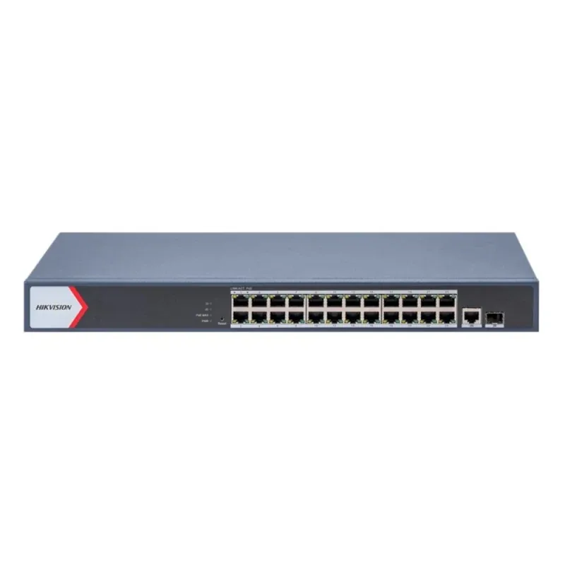 DS-3E1526P-EI/M 24 Port gigabit + 1XRJ45/SFP uplink 225W PoE yönetilebilir rackmount switch